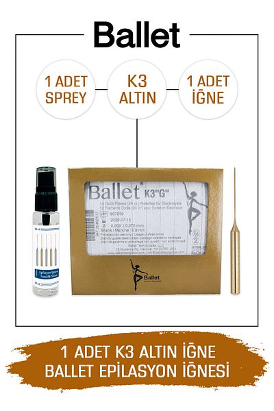 Ballet 1 Piece K3 Gold Hair Removal Needle Original K3 Gold Needle