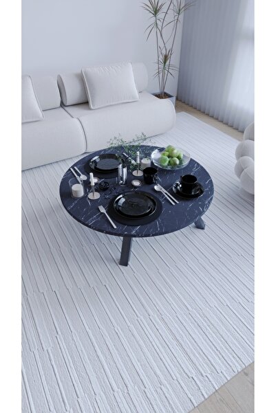 moka park avm Kozalak Yuvarlak Katlanabilir Ayaklı Gri Yer Sofrası 60 Cm Çaplı