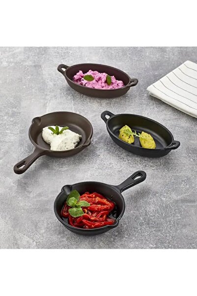 Külsan Melamine serving and appetizer plate set, 4 pieces
