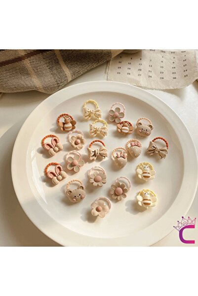 Cinderella Set de 20 de agrafe de cauciuc pentru fetiță, cu design special, c...