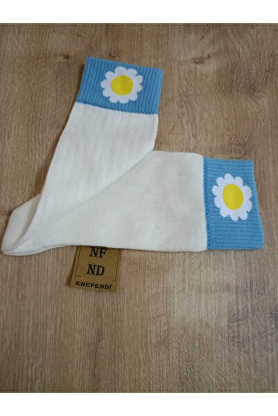 ENEFENDİ Λευκές κάλτσες χωρίς ραφή Daisy - Αρωματικές κάλτσες, 36-40