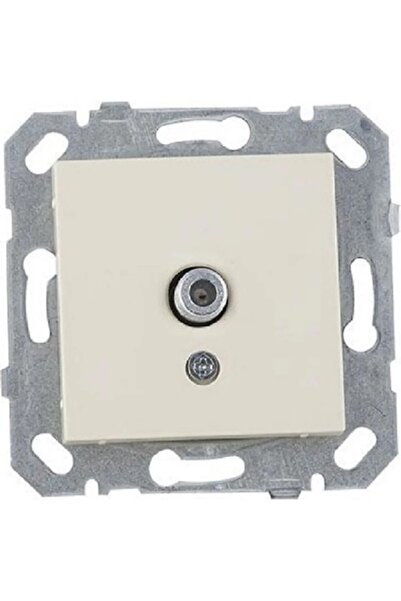 Netelsan Byobu Tekli Uydu Prizi F Konnektörlü Çerçevesiz Beyaz 4 Adet