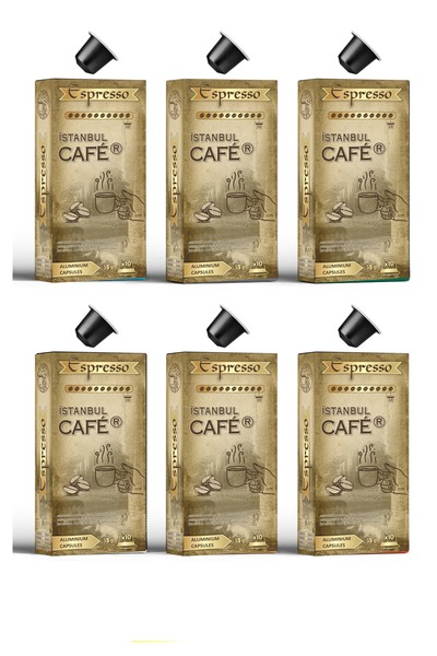 İstanbul Cafer الألومنيوم نسبرسو ®   كبسولة قهوة اسبريسو متوافقة 60 كبسولة