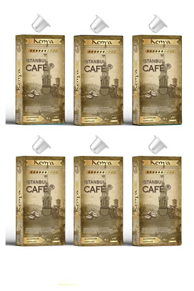 İstanbul Cafer نسبريسو ®   متوافق مع 60 كبسولة قهوة كينيا من الألومنيوم