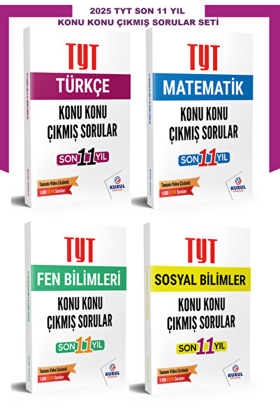 Kurul Yayıncılık 2025 Tyt Çıkmış Sorular Seti Son 11 Yıl Tamamı Video Çözümlü