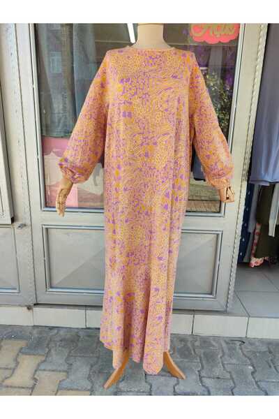 taban rengi lila  balık  model elbise
