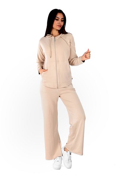 MATHICK FASHION STYLE Wide Leg Front Zipper Tracksuit Set
