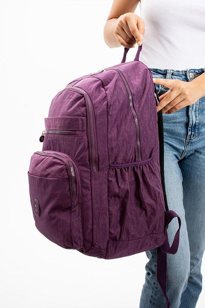 571 Collections Çanta Unisex Purple Ultra Light Waterproof Backpack - Multi Pocket (Model: 571-1B)