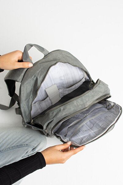 571 Collections Çanta Unisex Γκρι εξαιρετικά ελαφρύ αδιάβροχο σακίδιο πλάτης - Πολλαπλές τσέπες (Μοντέλο:571-2A)