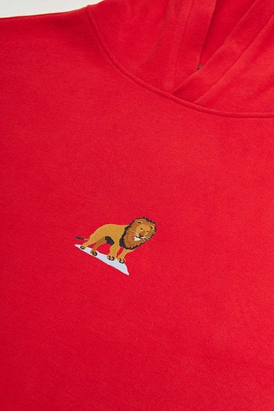 WWF Market Lion Supersoft Hoodie - Red