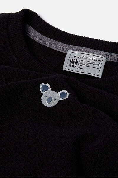 WWF Market Koala Supersoft Kids Sweatshirt - Black