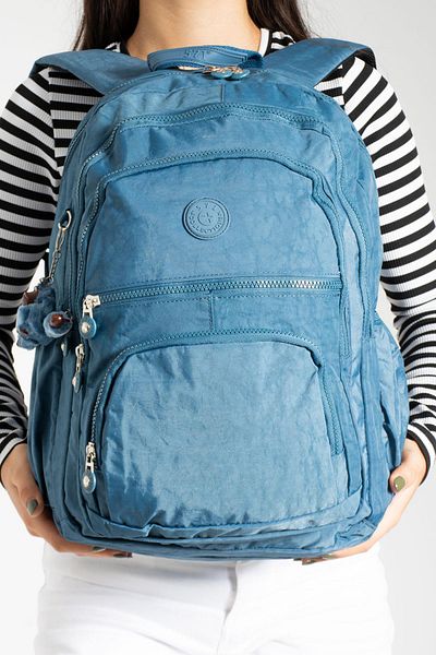 571 Collections Çanta Εξαιρετικά ελαφρύ Unisex Blue Crinkle Backpack - Πολλαπλές τσέπες (Μοντέλο: 571-2C)