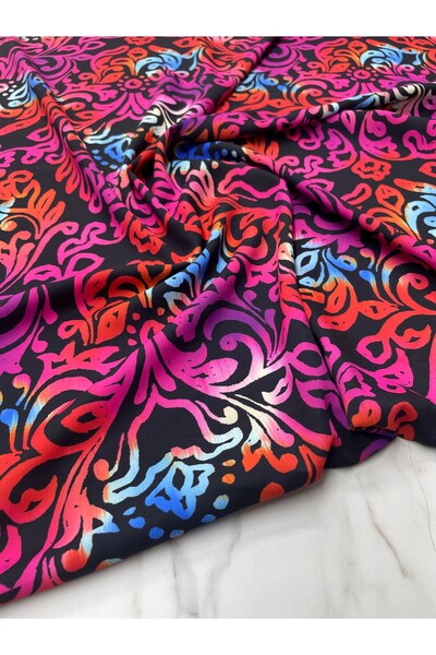 ipekkumaş قماش كريب لقميص الملابس بنمط التطريز، يتم بيع منتجنا قطعة واحدة 1 متر