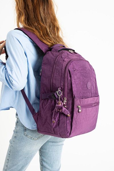 571 Collections Çanta Purple Crinkle Backpack - Ultra Light and Multi-Pocket (Model:571-3A)