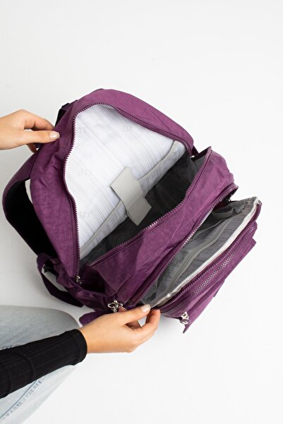 571 Collections Çanta Μωβ εξαιρετικά ελαφρύ αδιάβροχο σακίδιο πλάτης - Πολλαπλές τσέπες (Μοντέλο: 571-2A)