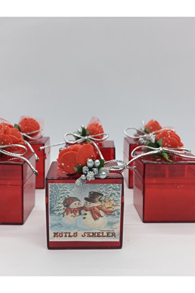 PERFECT HOBBY هدية رأس السنة، خاصة بالعام الجديد، شمعة ميكا حمراء 10 قطع