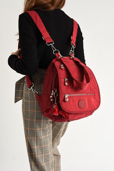 571 Collections Çanta Red Ultra Light Women's Backpack and Handbag (Model: 571-5A)