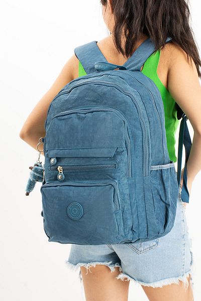 571 Collections Çanta Rucsac unisex ultra ușor Blue Crinkle - buzunare multiple (model: 571-3B)