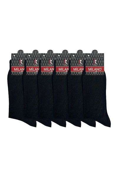 SOCKSHION Супер икономични мъжки памучни чорапи Milano 6 части, дълги памучни чорапи без шарки