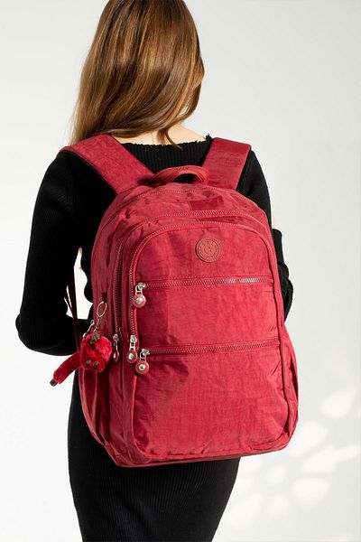 571 Collections Çanta Unisex Ultra Light Red Backpack - Αδιάβροχο, με πολλές τσέπες (Μοντέλο: 571-2G)