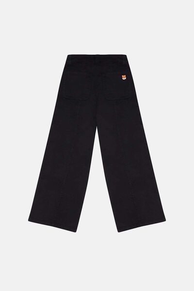 WWF Market Red Fox Women's Wide Leg Trousers - Black