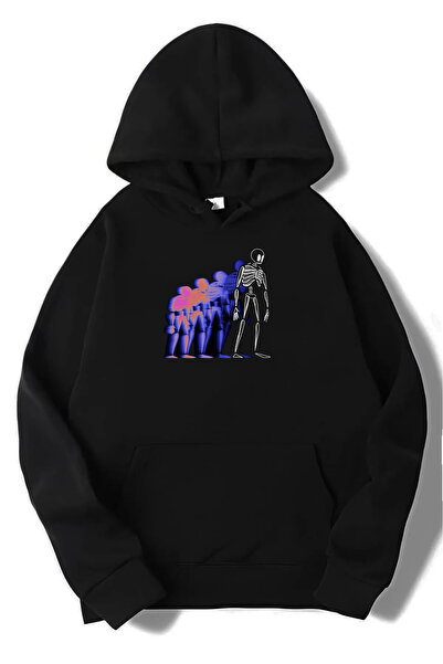 Relax family xf Hanorac oversize unisex cu glugă Shadow Skull din țesătură br...