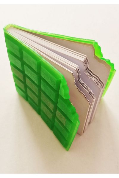 Modellino كتاب الشوكولاتة باللون الأخضر الكيوي - 100 ورقة، غير مبطنة ورائحة
