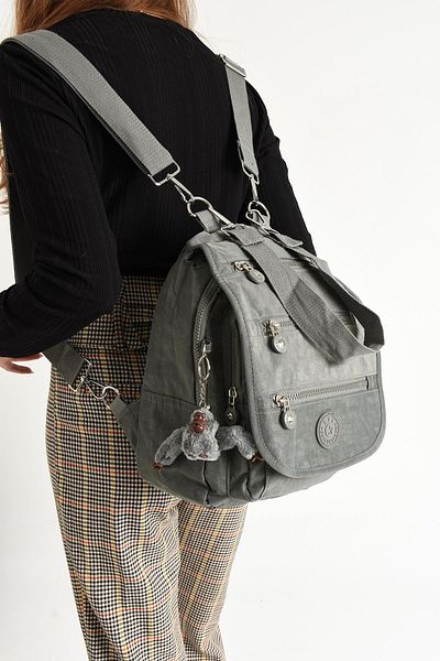 571 Collections Çanta Gray Ultra Light Women's Backpack and Handbag - Model: 571-5A