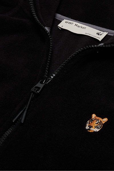 WWF Market Black Tiger Fleece - Half Zipper