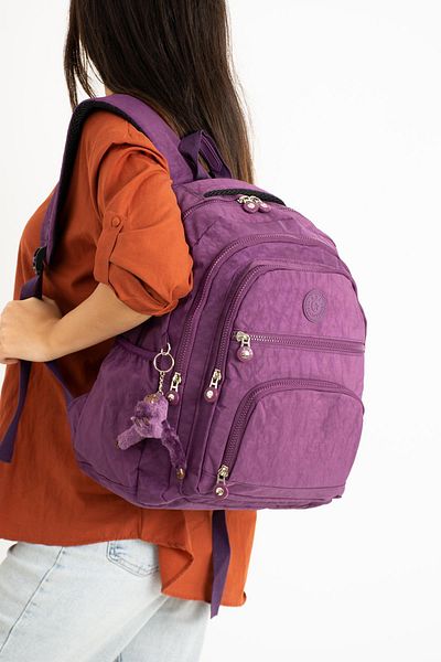 571 Collections Çanta Purple Ultra Light Medium Size Backpack - 571-3C