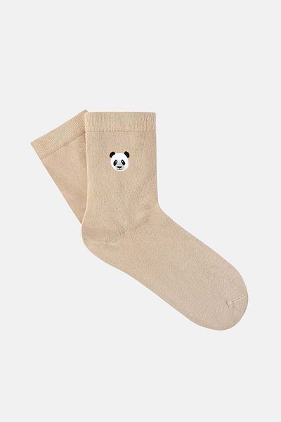 WWF Market Ecru Panda Bamboo Socks