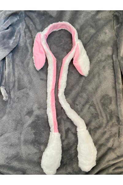 TAKI ADASI Çocuk  Peluş Oynar Tavşan Kulaklı Taç