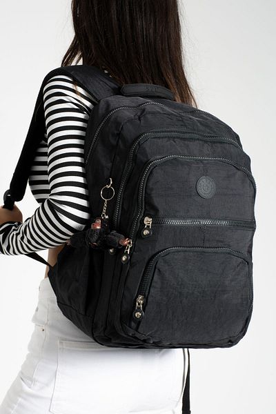 571 Collections Çanta Unisex Μαύρο Ultra Light Crinkle Backpack - Πολλαπλές τσέπες (Μοντέλο: 571-2C)
