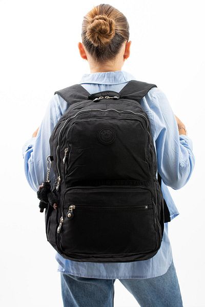 571 Collections Çanta Black Ultra Light Multi-Pocket Backpack - 571-2D