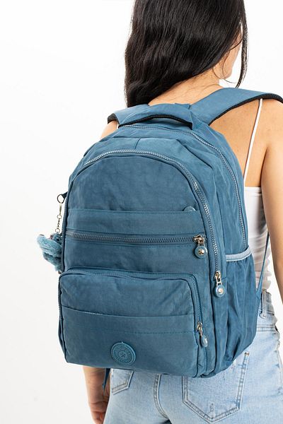 571 Collections Çanta Rucsac unisex albastru de mărime medie - ultra ușor, cu buzunare multiple (model: 571-3E)