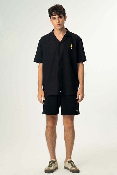 WWF Market Риза с къс ръкав Seahorse TENCEL™ - Черна