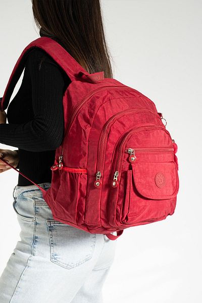 571 Collections Çanta Ultra Light Red Medium Size Backpack - Multi Pocket (Model: 571-3J)