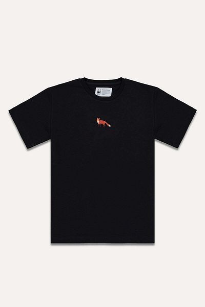 WWF Market T-shirt Red Fox Premium - Μαύρο