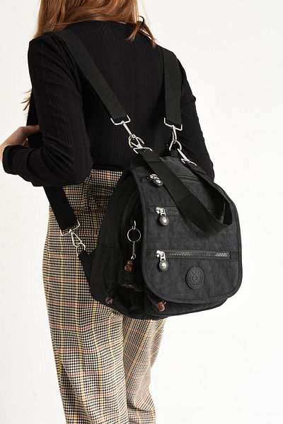 571 Collections Çanta Black Ultra Light Women's Backpack and Handbag - 571-5A