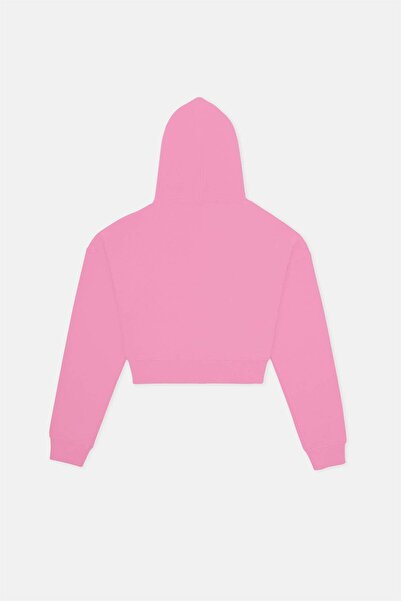 WWF Market Squirrel Supersoft Crop Hoodie - Pink