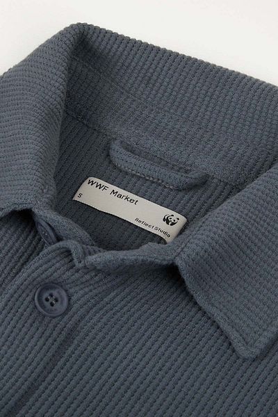 WWF Market Panda Waffle Shirt - Anthracite
