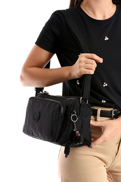 571 Collections Çanta Crossbody Ultra-Light Multi-Pocket Shoulder Bag Black (Model: 571-6O)