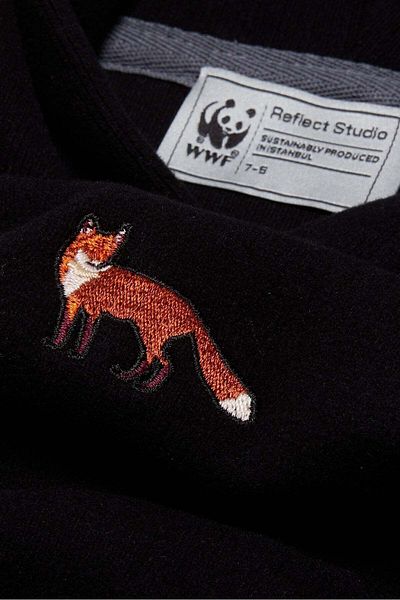 WWF Market Детски суичър Red Fox Supersoft - черен