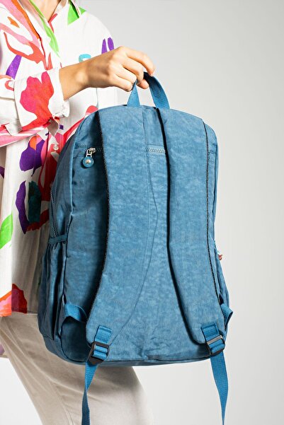 571 Collections Çanta Ultra Hafif Çok Cepli Su Geçirmez Sırt Çantası Unisex Mavi (Model: 571-1H)