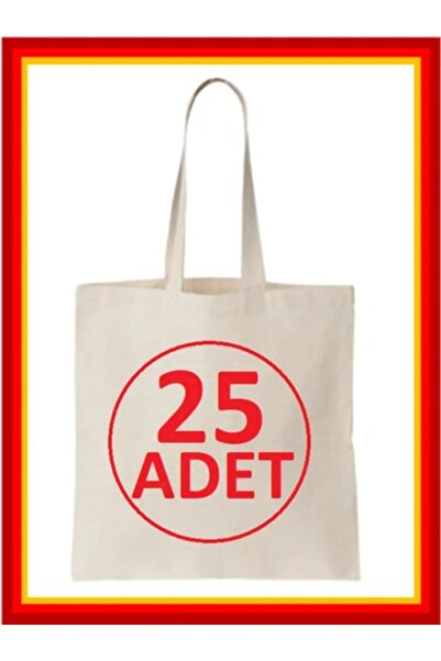 NOLEVA PUNCH 25 ADET HAM BEZ ÇANTA ALIŞVERİŞ EKMEK PLAJ PUNCH ÇANTASI