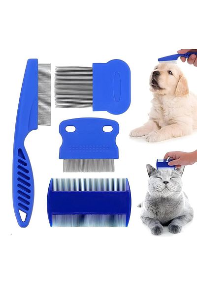 teknotrust Lice Flea Hair Removal Comb Set for Cats and Dogs - Fc039