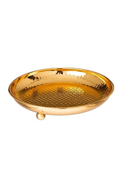 Dania A Golden Metal Serving Dish For Nuts And Sweets 20 CM