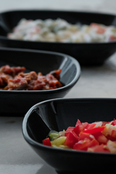 Lala Mutfak Gozde Garnish Plate 3 Pieces (17X12 cm)