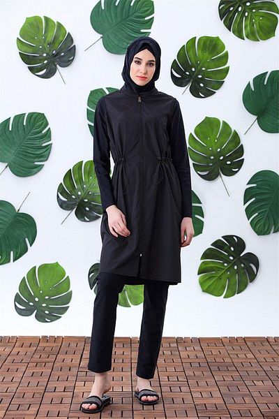 Moodbasic Sw12.0135 Large Size Hijab Swimsuit