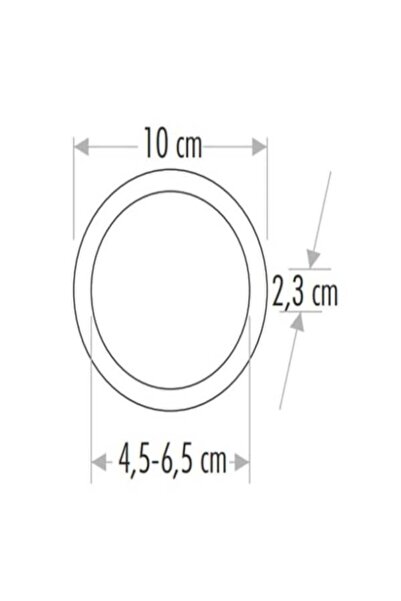 ACK Ap01-00630 6500k Beyaz 6w Beyaz Kasa Sıva Altı Yuvarlak Led Panel